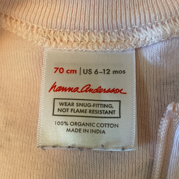 Hanna Andersson footed sleeper sz 6-12 months. Excellent condition Pink - Picture 3 of 4